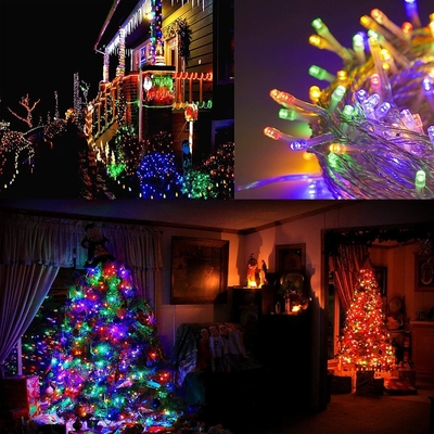 2M IP44 Christmas Lights 8 Lighting Mode Plug In Extra Long String Lights For Wedding Decor